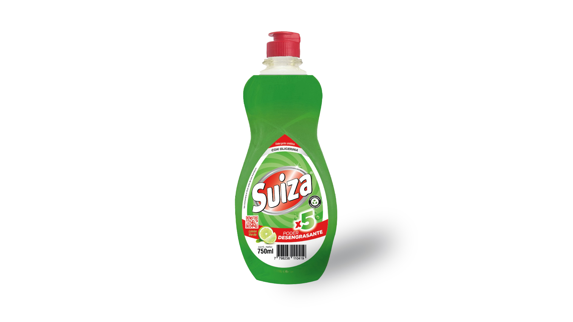 Detergente Suiza limón verde — 750 ml