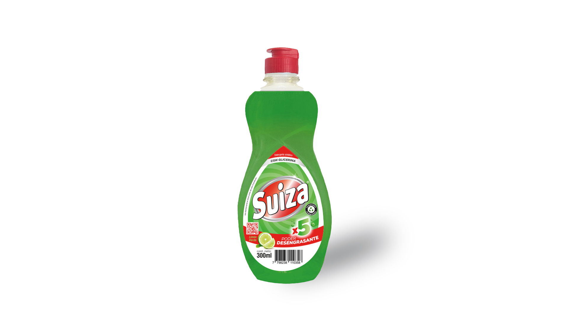 Detergente Suiza limón verde — 300 ml