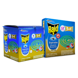 Espirales para mosquitos Raid Verde